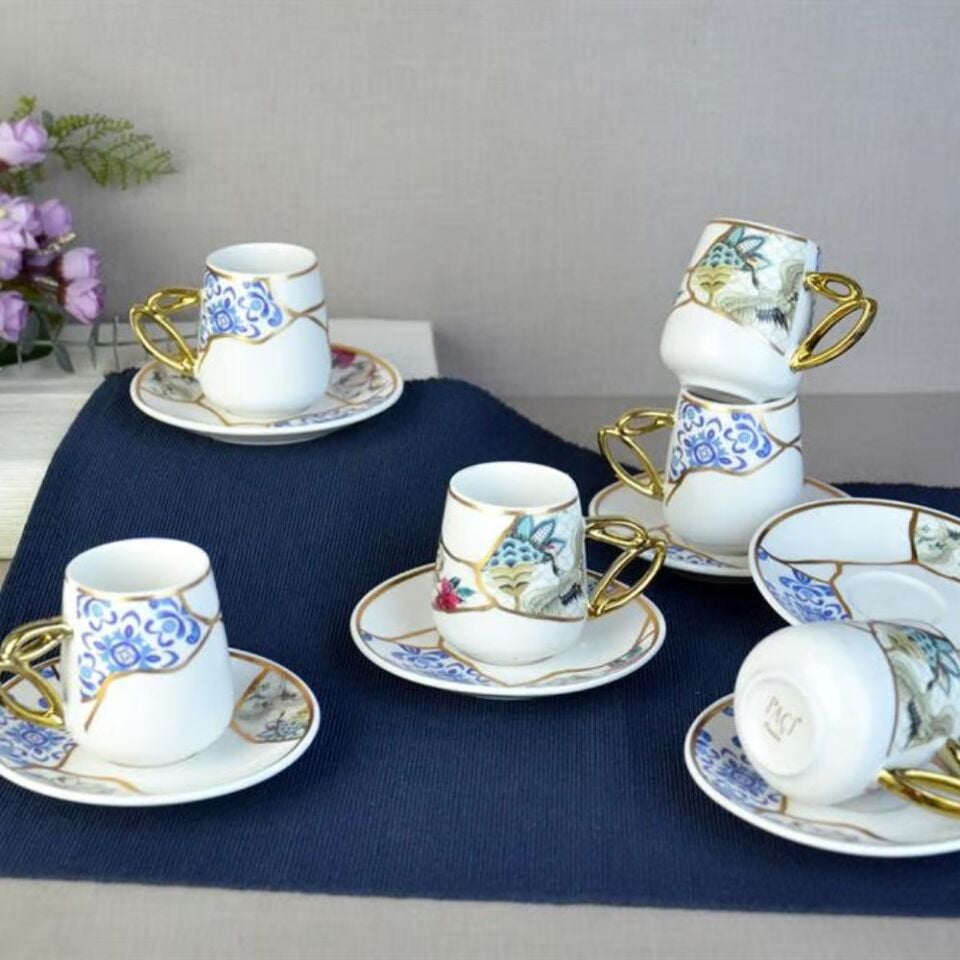 Şener Por-101735Paçi-Ethnıc Por.6Lı Kahve Fincanı