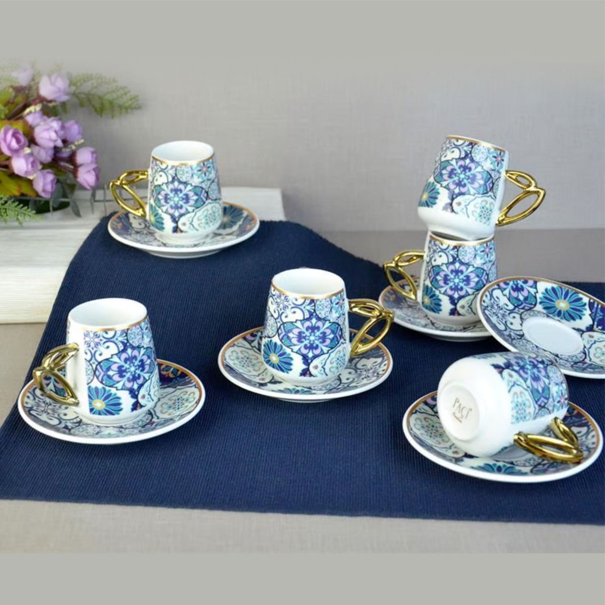 Şener Por-101736Paçi-Ethnıc Por.6Lı Kahve Fincanı