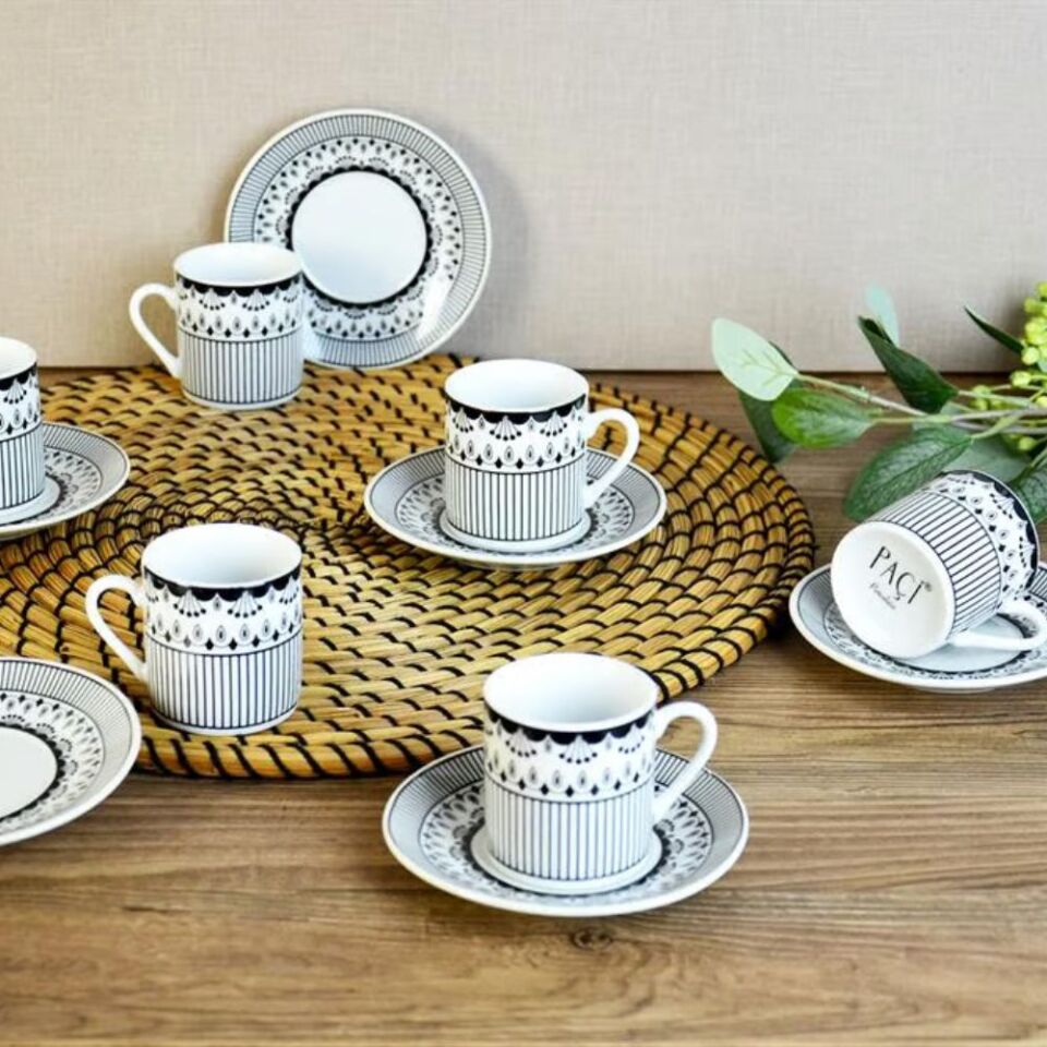 Şener Por-101471Paçi-Anne Motifli 6Lı Kahve Fincanı