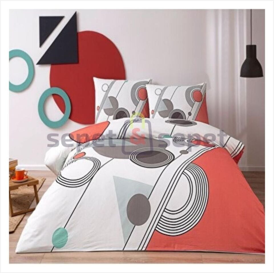 Tac Rf Felix Kırmızı Çift Kişilik Nevresim Takımı