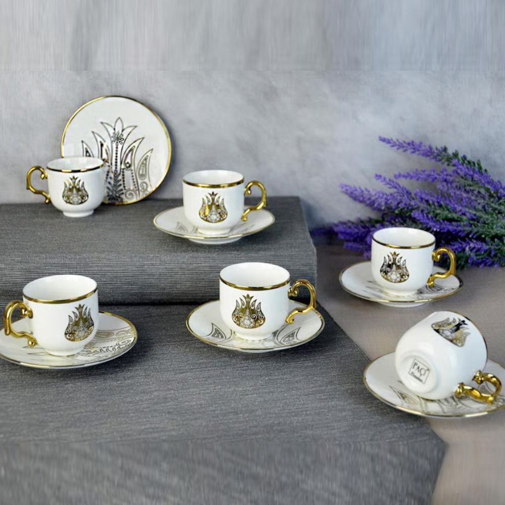 Şener Por-101524Paçi-Balın Yaldızlı Kahve Fincanı