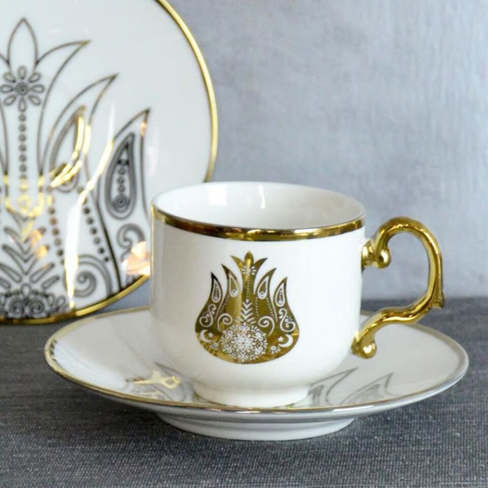 Şener Por-101524Paçi-Balın Yaldızlı Kahve Fincanı