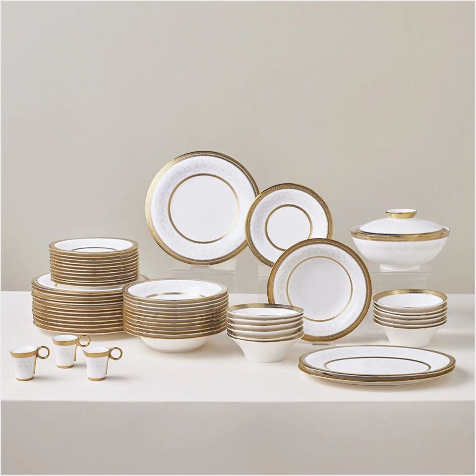 Karaca Royal Bone Charlotte Beyaz Gold