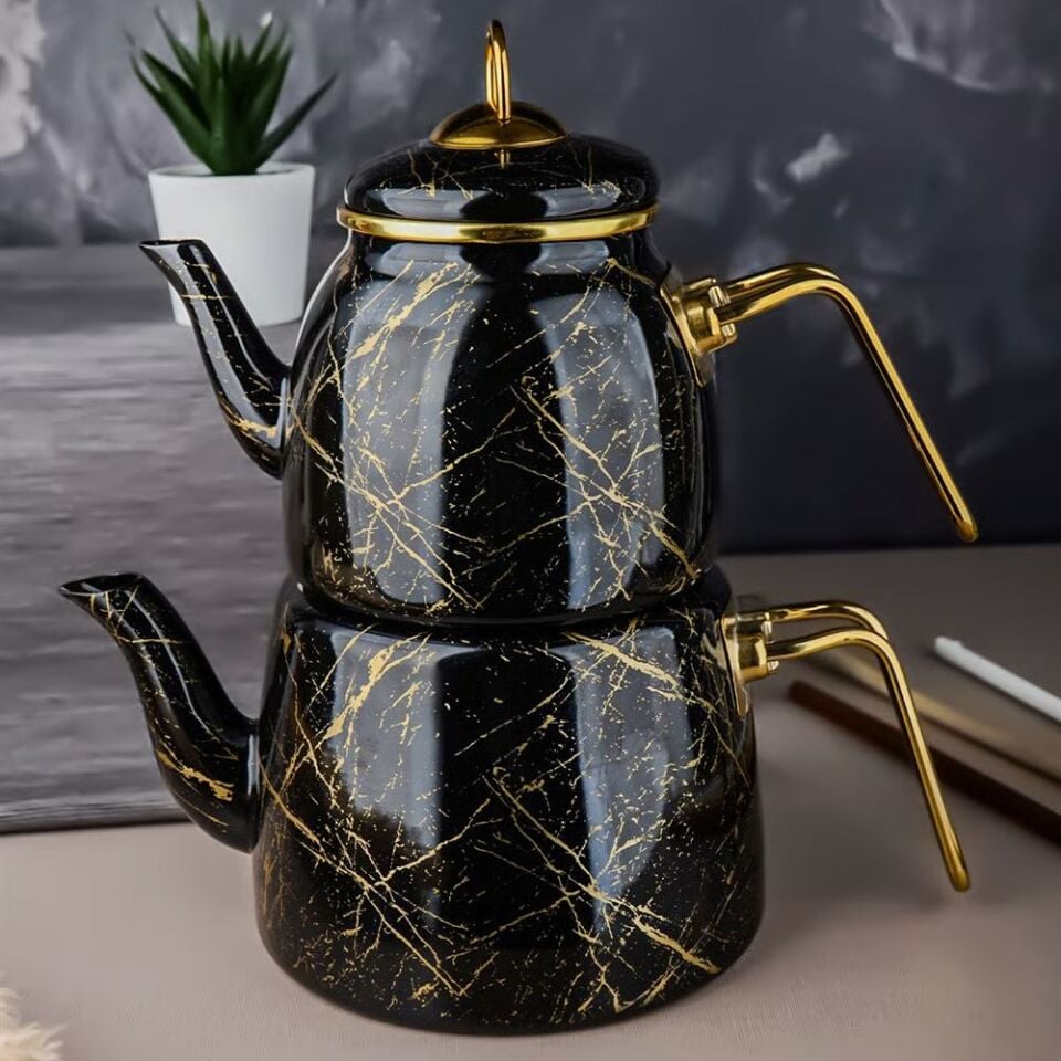 Şener Mtl-200919  Paçi-Elite Class Siyah Kırık Mrmr Çaydanlık