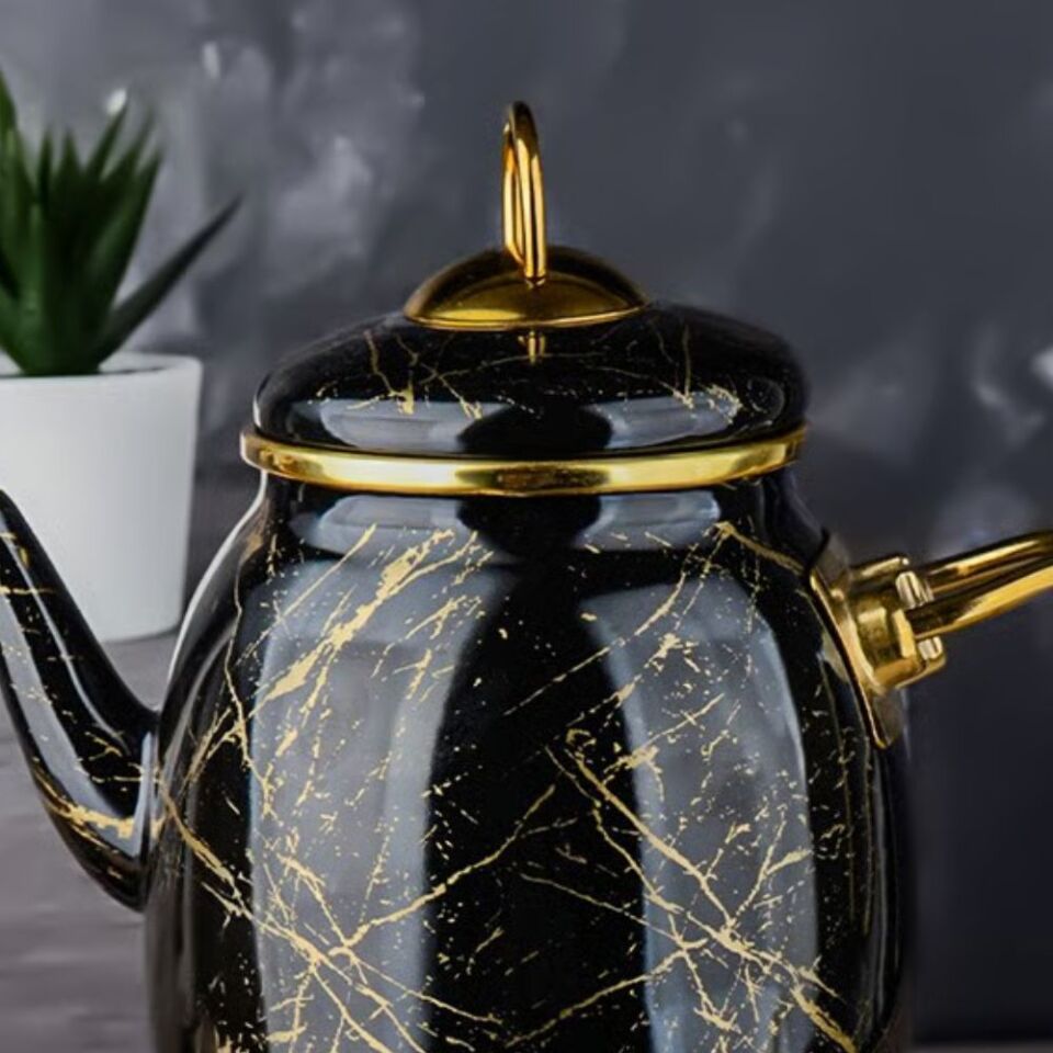 Şener Mtl-200919  Paçi-Elite Class Siyah Kırık Mrmr Çaydanlık