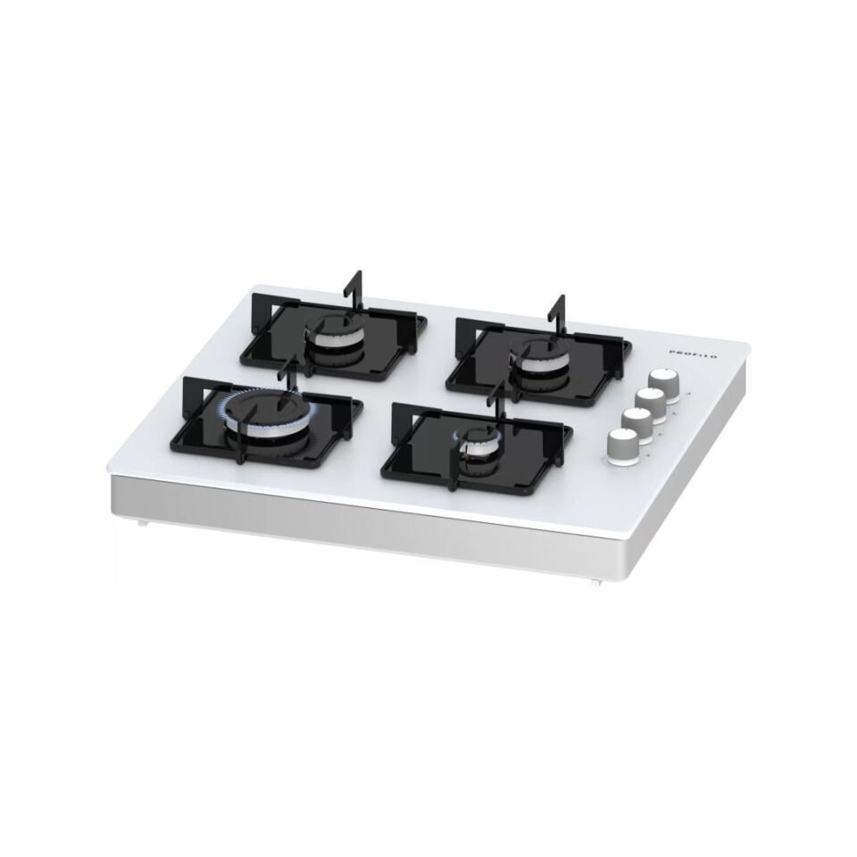 Profilo OO30P2O12D Beyaz Cam Set Üstü Ocak