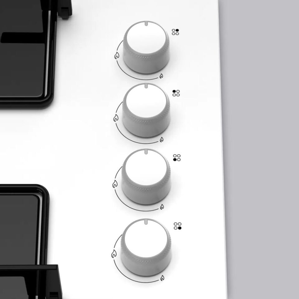 Profilo OO30P2O12D Beyaz Cam Set Üstü Ocak