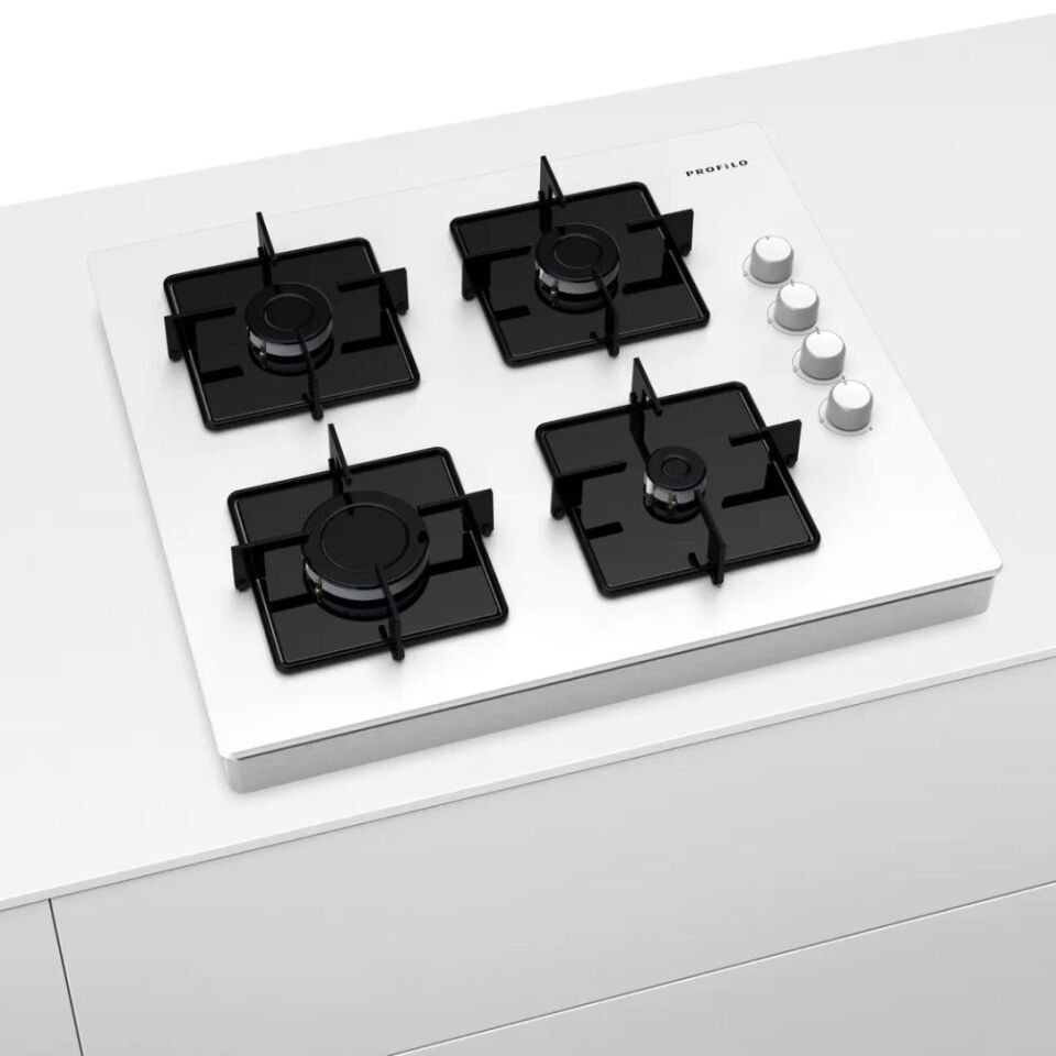 Profilo OO30P2O12D Beyaz Cam Set Üstü Ocak