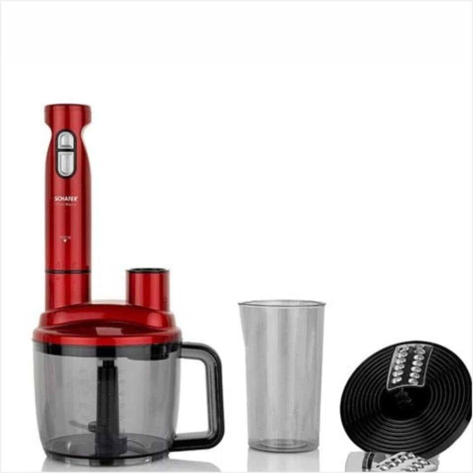SCHAFER CHEF BLEND MEGA BLENDER SET-KIRMIZI