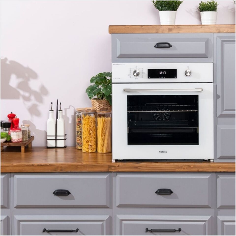 Vestel AF-861052 B WIFI Beyaz Ankastre Fırın