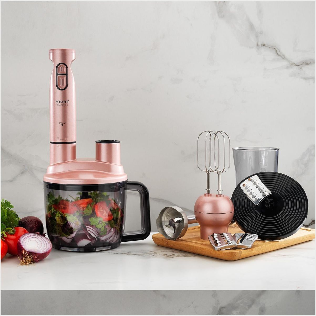 SCHAFER CHEF BLEND MEGA BLENDER SET-ROSEGOLD
