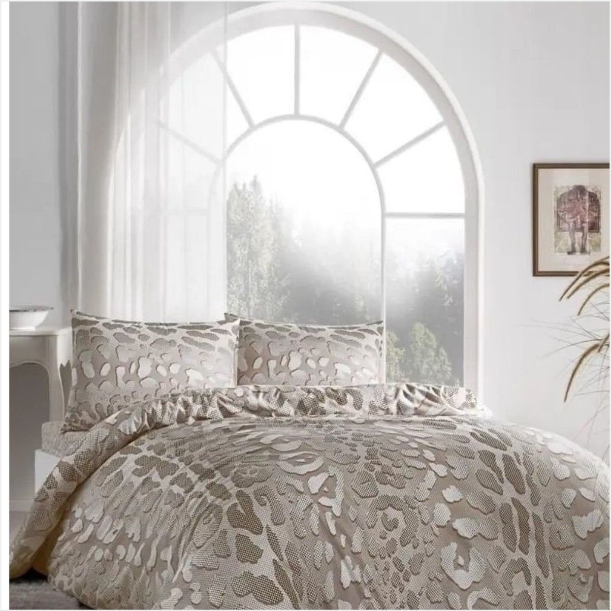 Taç Edgar Kahve Çift Kişilik Nevresim Takımı