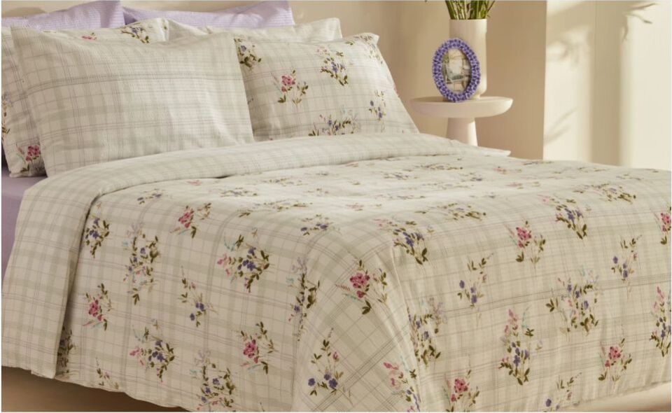 Karaca Home Minella %100 Pamuk Soft Touch Çift Kişilik Nevresim Takımı Lila