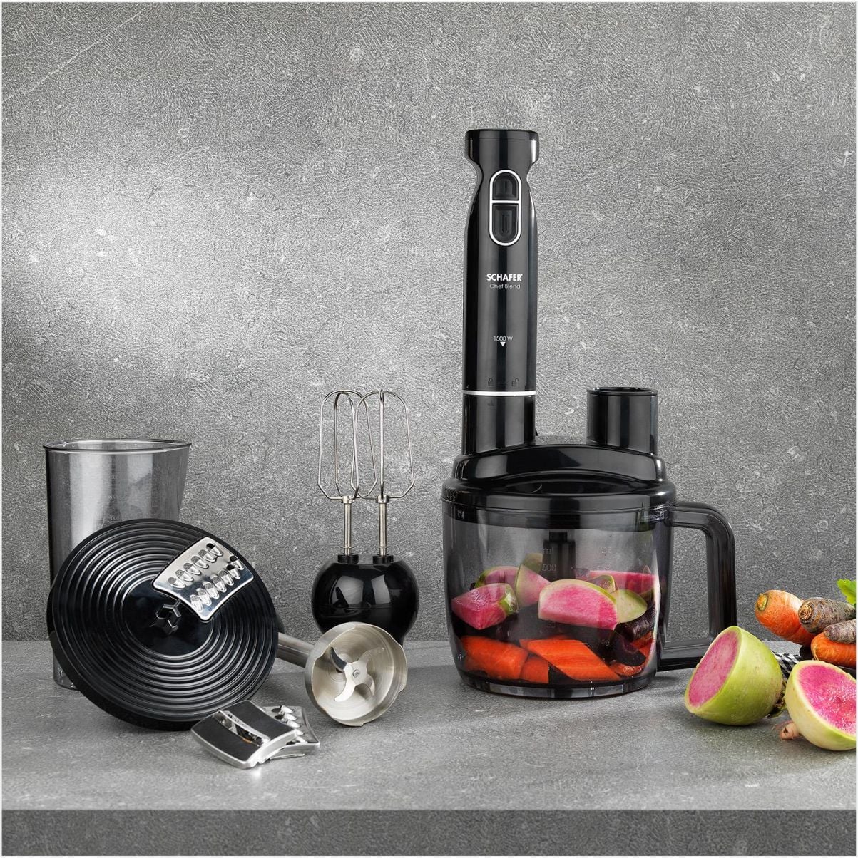 SCHAFER CHEF BLEND MEGA BLENDER SET-SİYAH/GÜMÜŞ