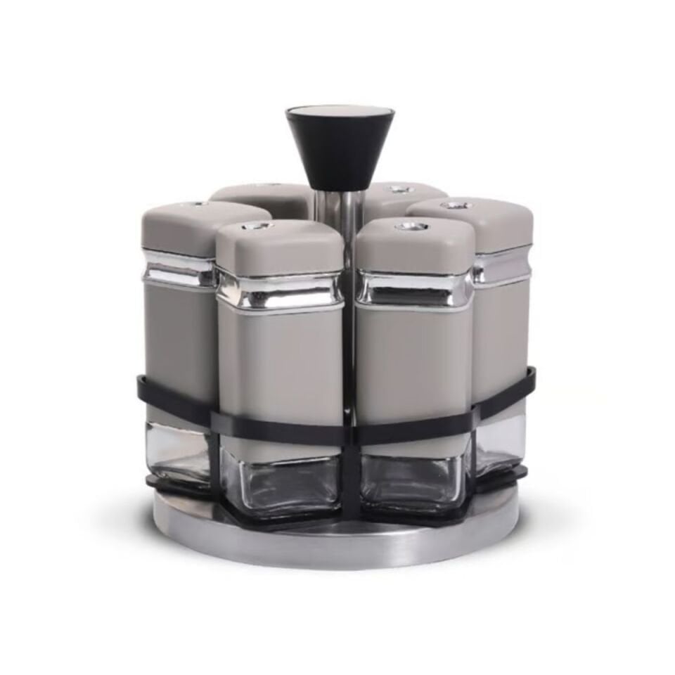 Şener Cam-401101 Paçi-Fiona 6Lı Dnr Std Bej Gümüş Baharatlık