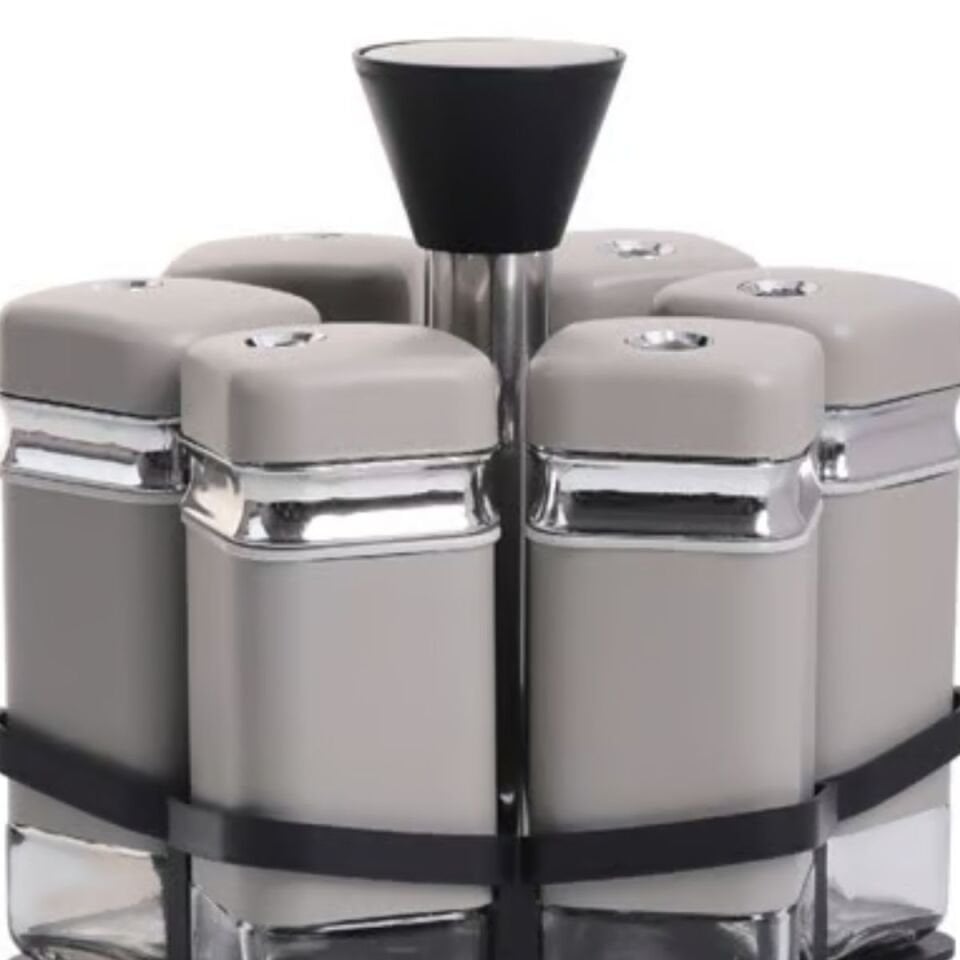 Şener Cam-401101 Paçi-Fiona 6Lı Dnr Std Bej Gümüş Baharatlık