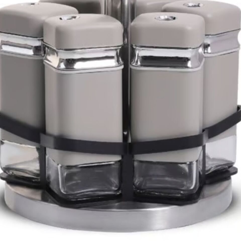 Şener Cam-401101 Paçi-Fiona 6Lı Dnr Std Bej Gümüş Baharatlık