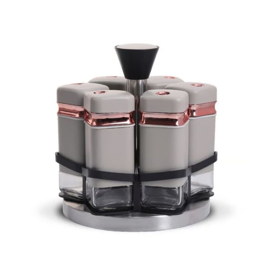 Şener Cam-401102 Paçi-Fiona 6Lı Dnr Std Bej Bakır Baharatlık