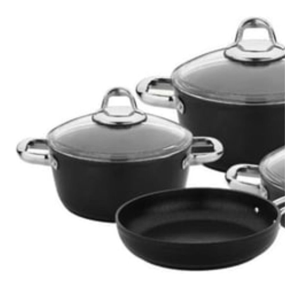 Safınox  7 Parça Tıtanıum Teflon Set İnd.Tab.Perçin Kulplu