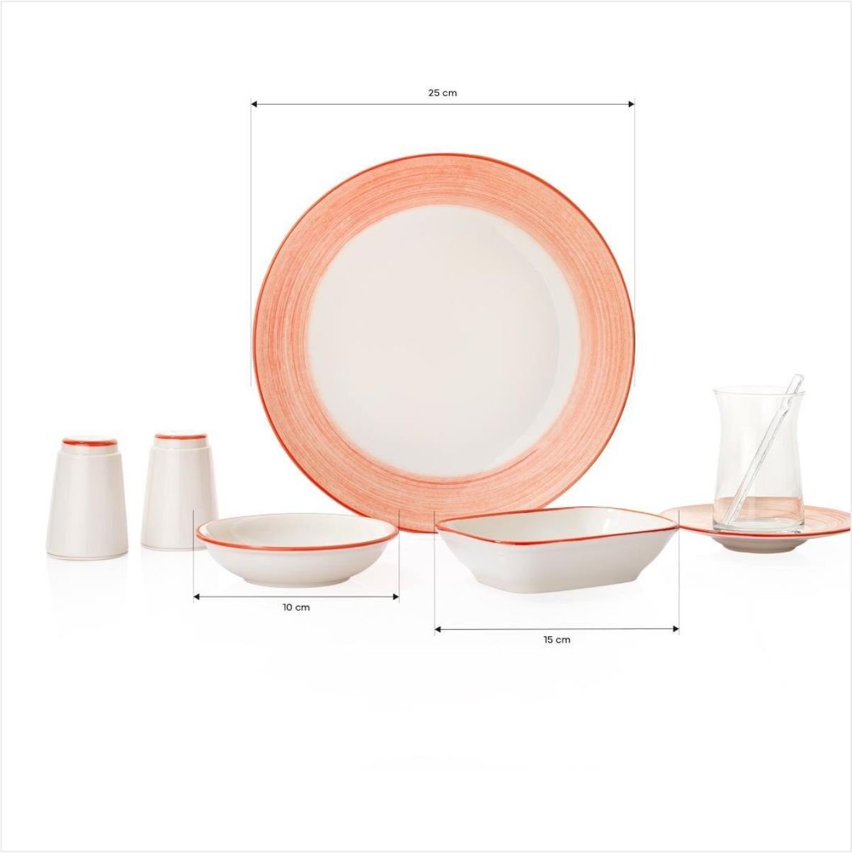 SCHAFER VİVİAN KAHVALTI TAKIMI 32 PARÇA-KIRMIZI