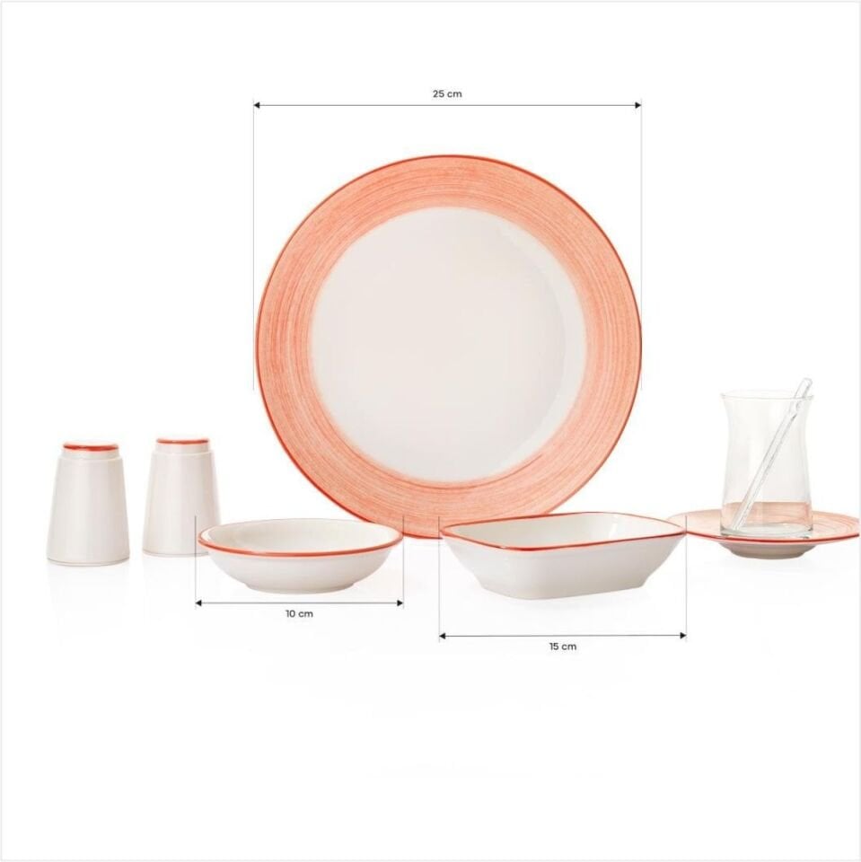 SCHAFER VİVİAN KAHVALTI TAKIMI 32 PARÇA-KIRMIZI