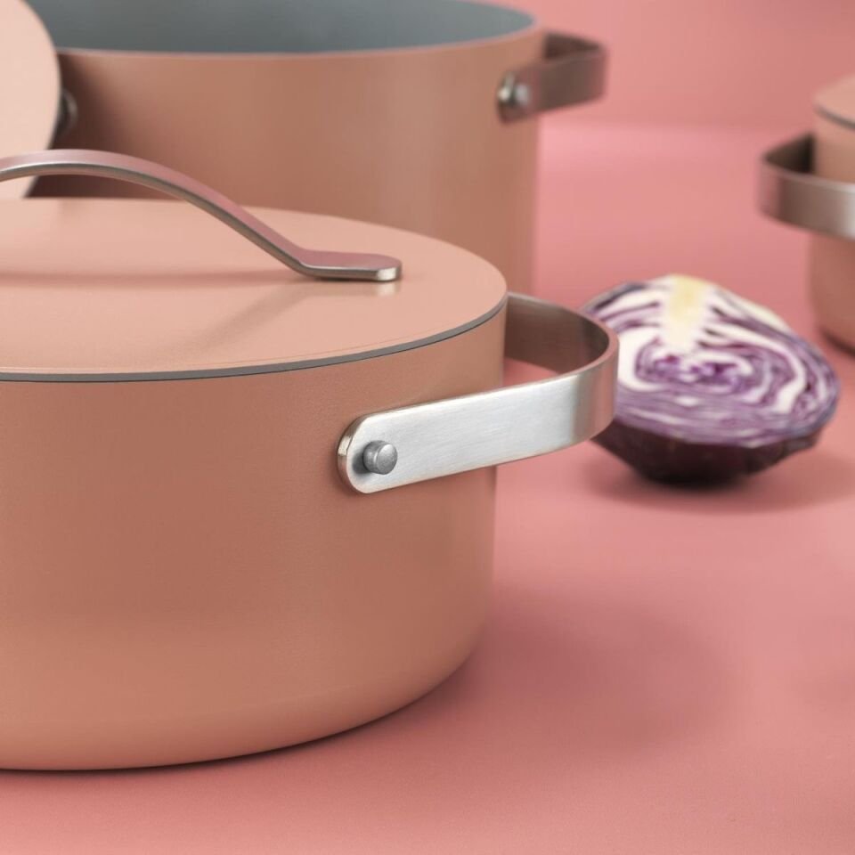 Schafer Moonlight Seramik Tencere Seti 7 Parça-Rosegold