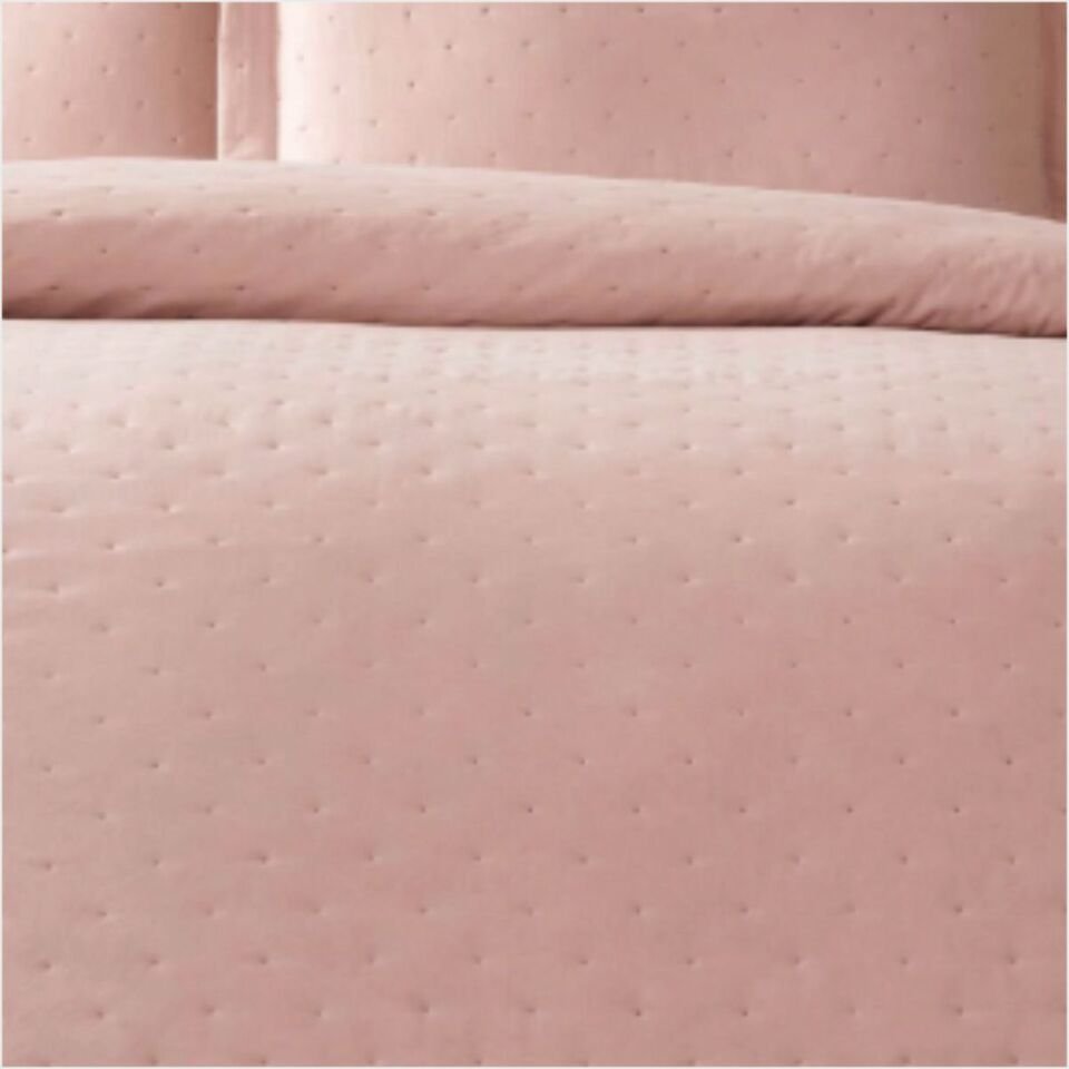 Taç Rıta Yatak Örtüsü Çift Kişilik Pudra