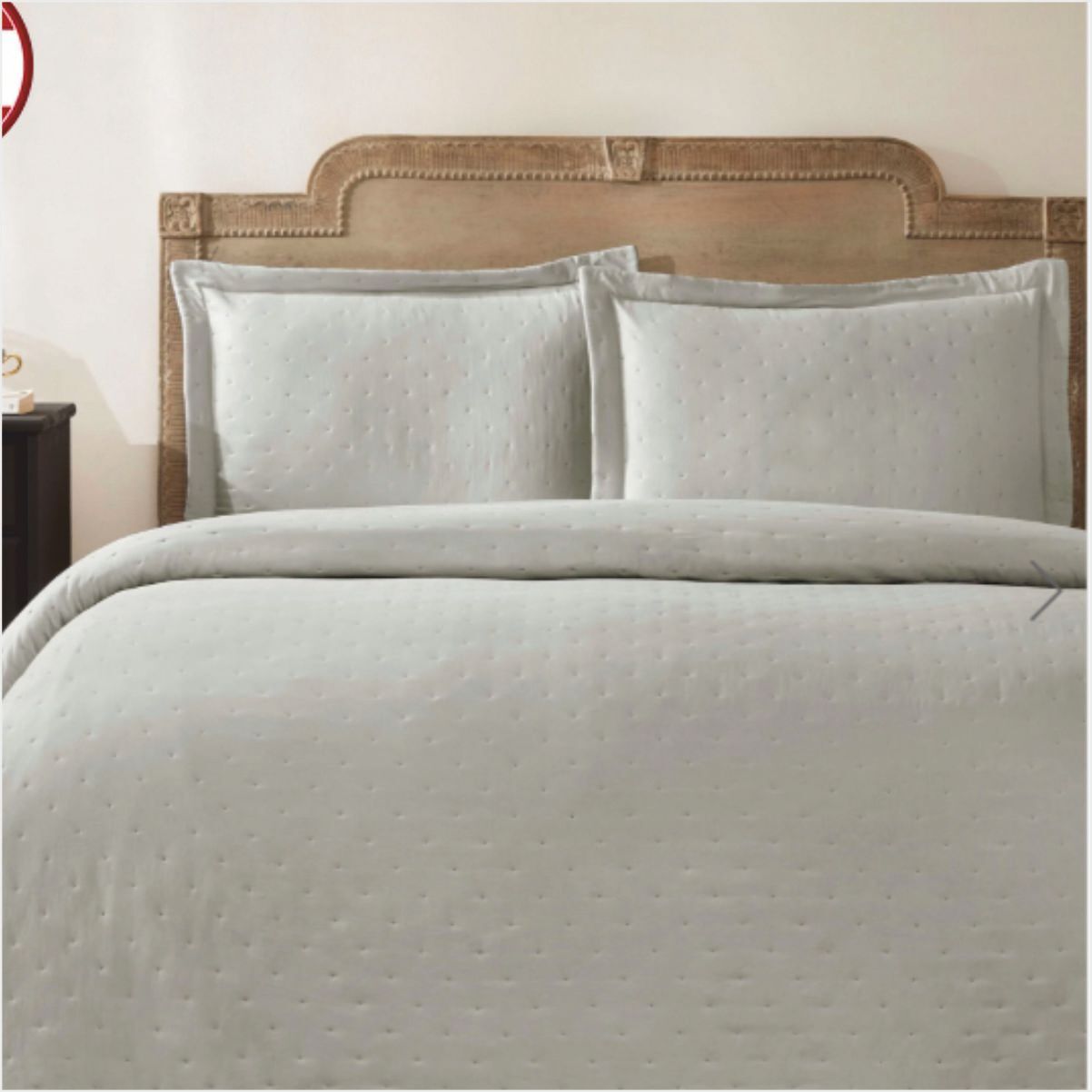 Taç Rıta Yatak Örtüsü Çift Kişilik Grı