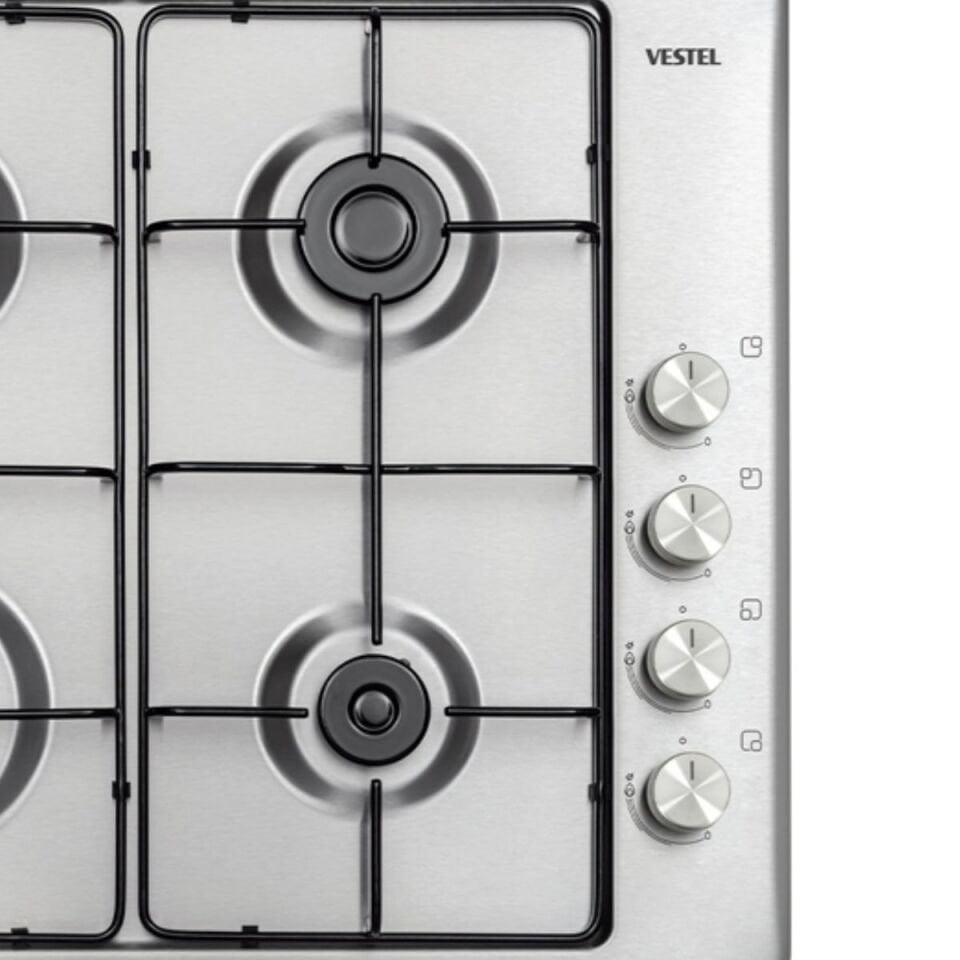 Vestel SO- 6004 X DG 60 cm 4 Gözü Gazlı Set Üstü Ocak