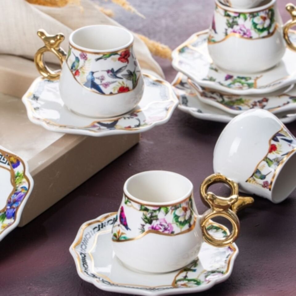 Acar Marfa 6 Kişilik Kahve Fincanı Takımı - 90 ml