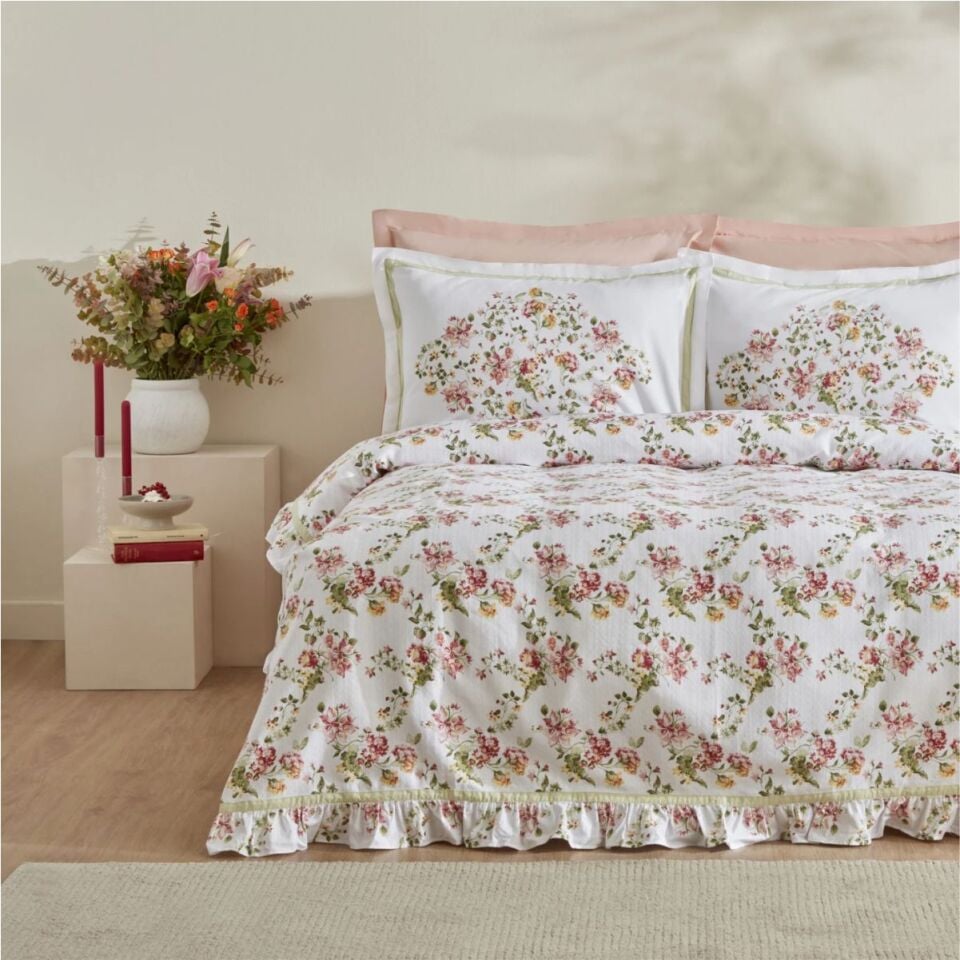 Karaca Home Emılıe Cıft Ks Percale Pike Takım Pembe