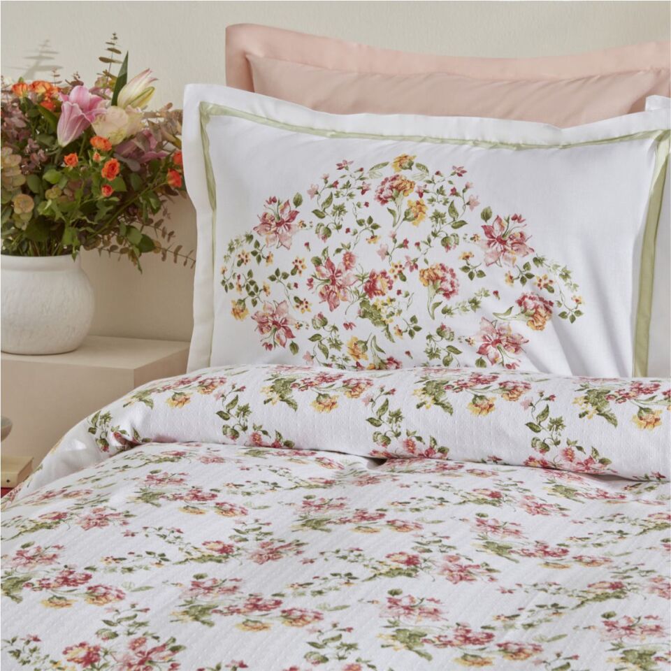 Karaca Home Emılıe Cıft Ks Percale Pike Takım Pembe