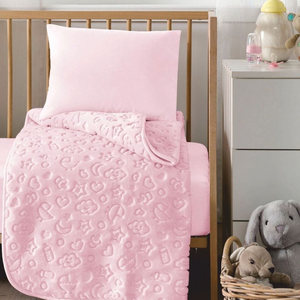 Özdilek Battanıye Bebe Embos 100*120 Pembe(Y)