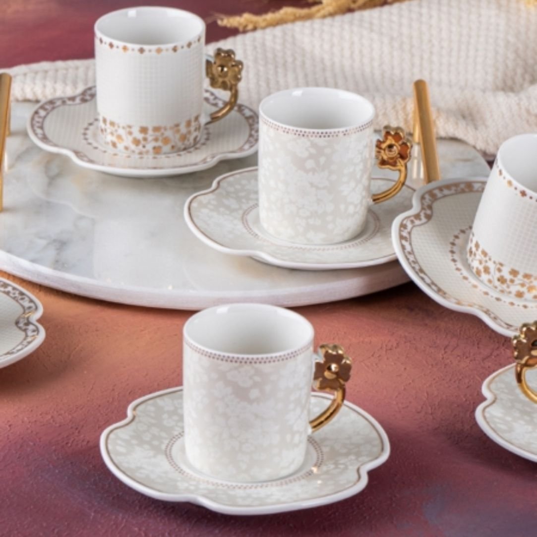 Acar Olivia 6'lı Kahve Fincan Takımı