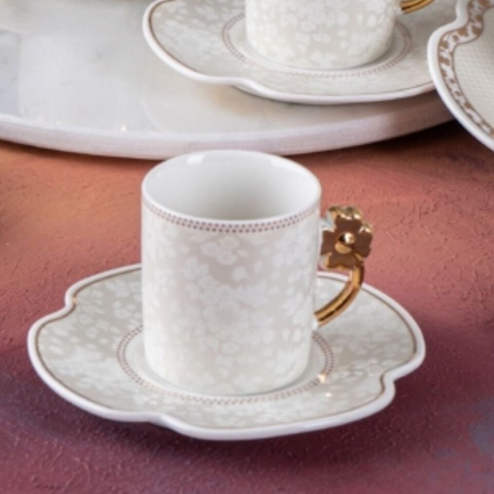 Acar Olivia 6'lı Kahve Fincan Takımı