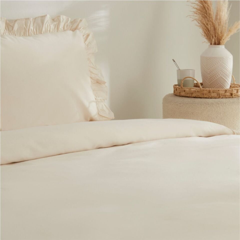 Karaca Home Pure Rufle Pike Takımı Tek Kişilik Açık Bej