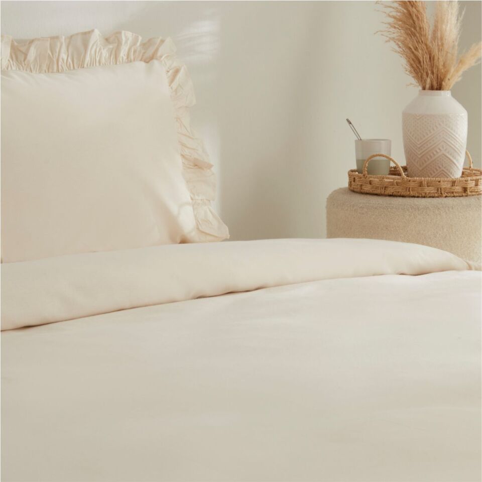 Karaca Home Pure Rufle Pike Takımı Tek Kişilik Açık Bej