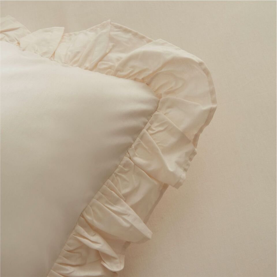 Karaca Home Pure Rufle Pike Takımı Tek Kişilik Açık Bej