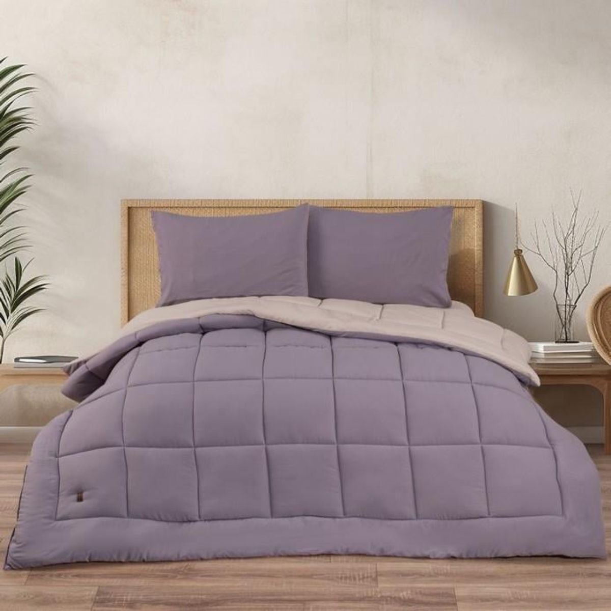 Schafer Home Softy Comfort Yorgan Seti 4 Parça-Bej/Mor