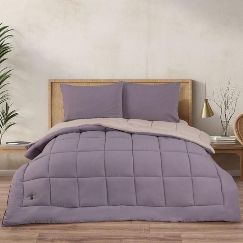 Schafer Home Softy Comfort Yorgan Seti 4 Parça-Bej/Mor