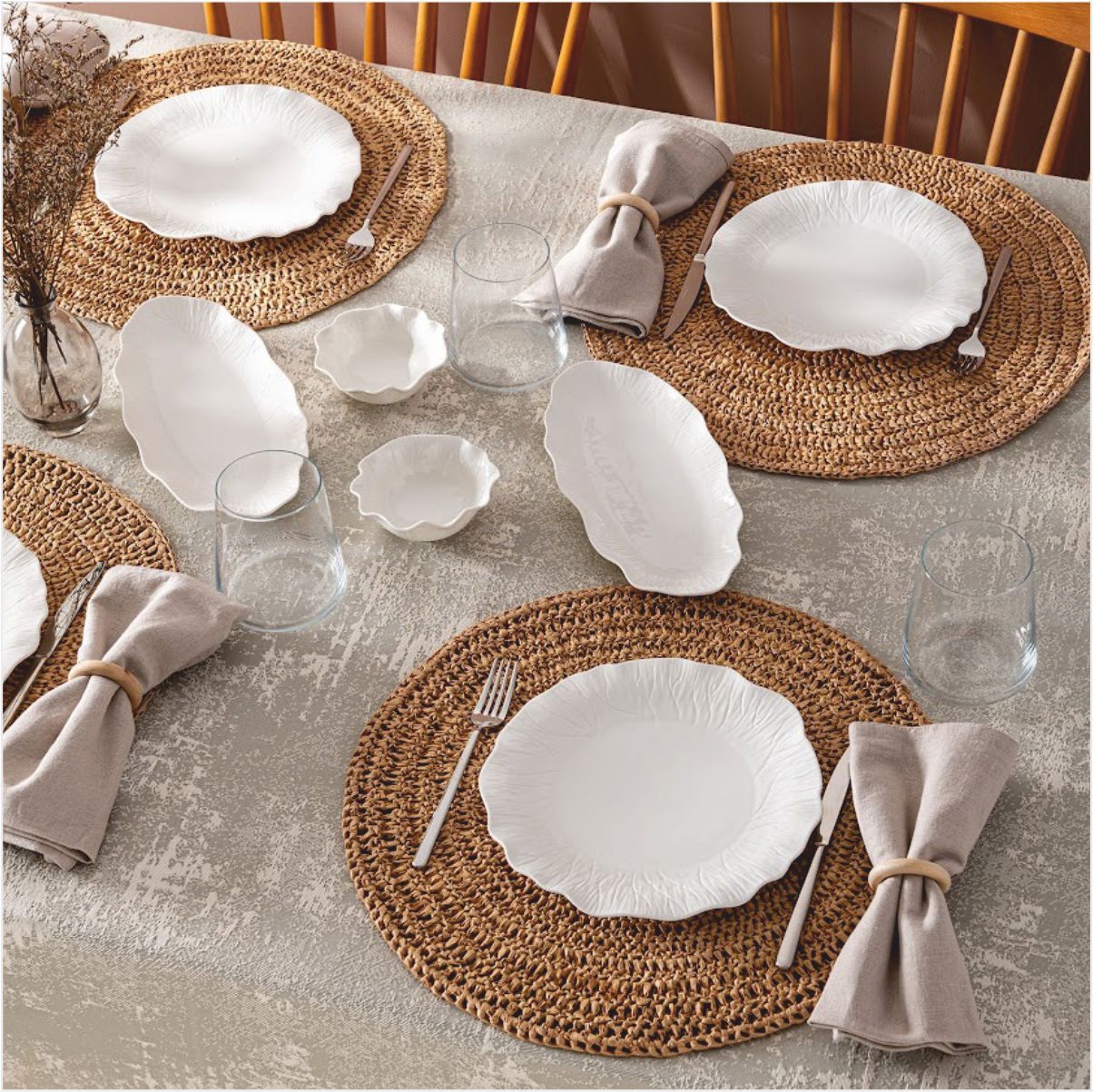 Taç Kristal Dream Jakarlı 6 Parça Aile Bornoz Takımı - Antrasit - Mürdüm