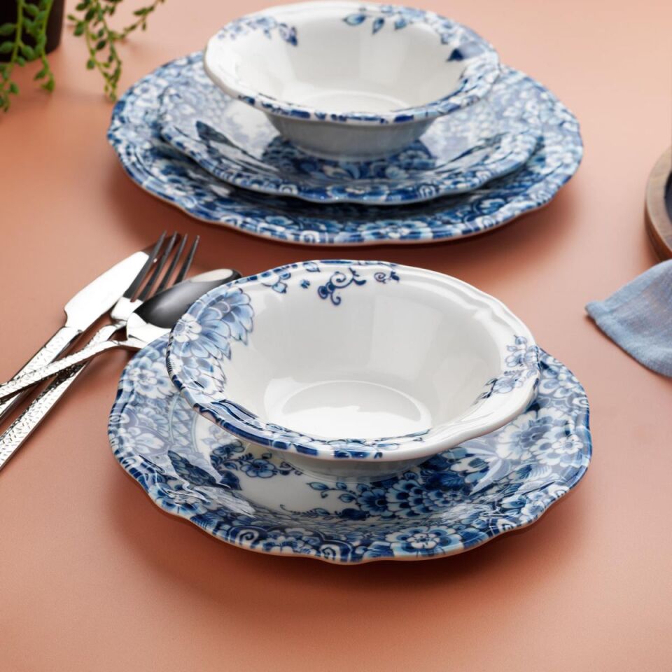 Schafer Carna Yemek Takımı 24 Parça-Mavi