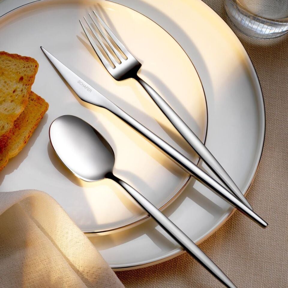 Schafer Hamburg 72 Parça Çatal Kaşık Bıçak Takımı-Gümüş05