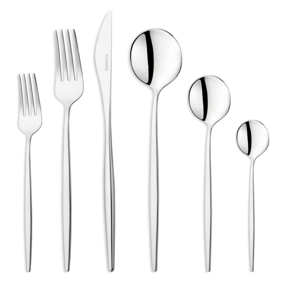 Schafer Hamburg 72 Parça Çatal Kaşık Bıçak Takımı-Gümüş14