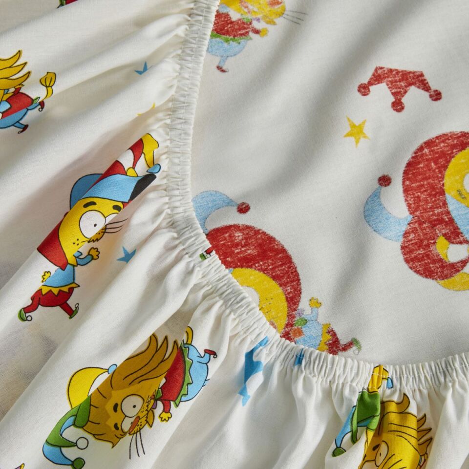 Karaca X Kral Şakir Cırcus Tek Kişilik Çarsaf Takımı Beyaz