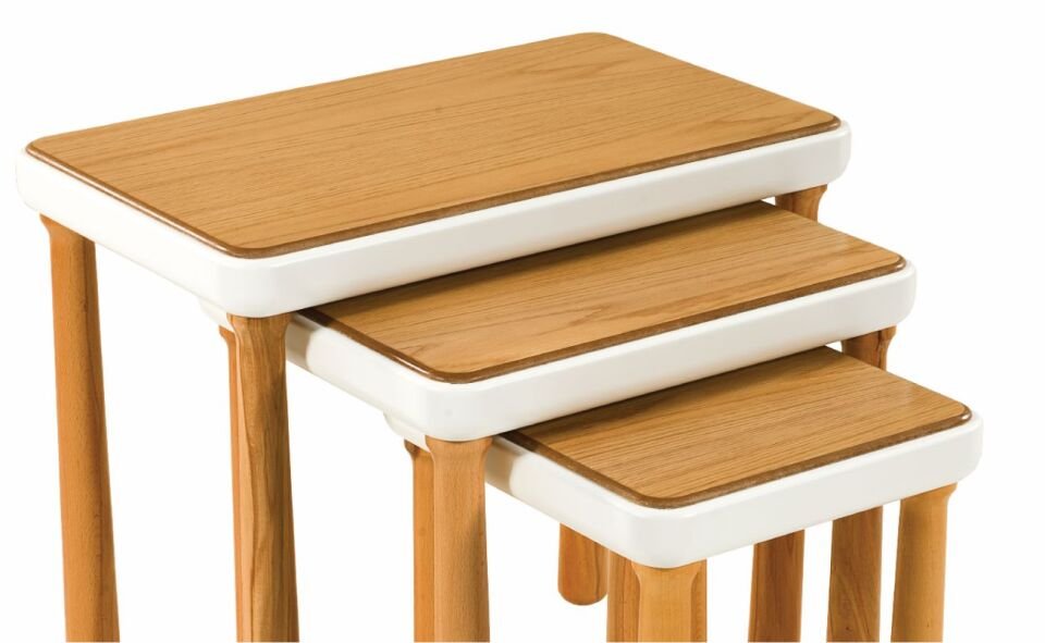 Milan Zigon Sehpa-Meşe/Krem/Meşe