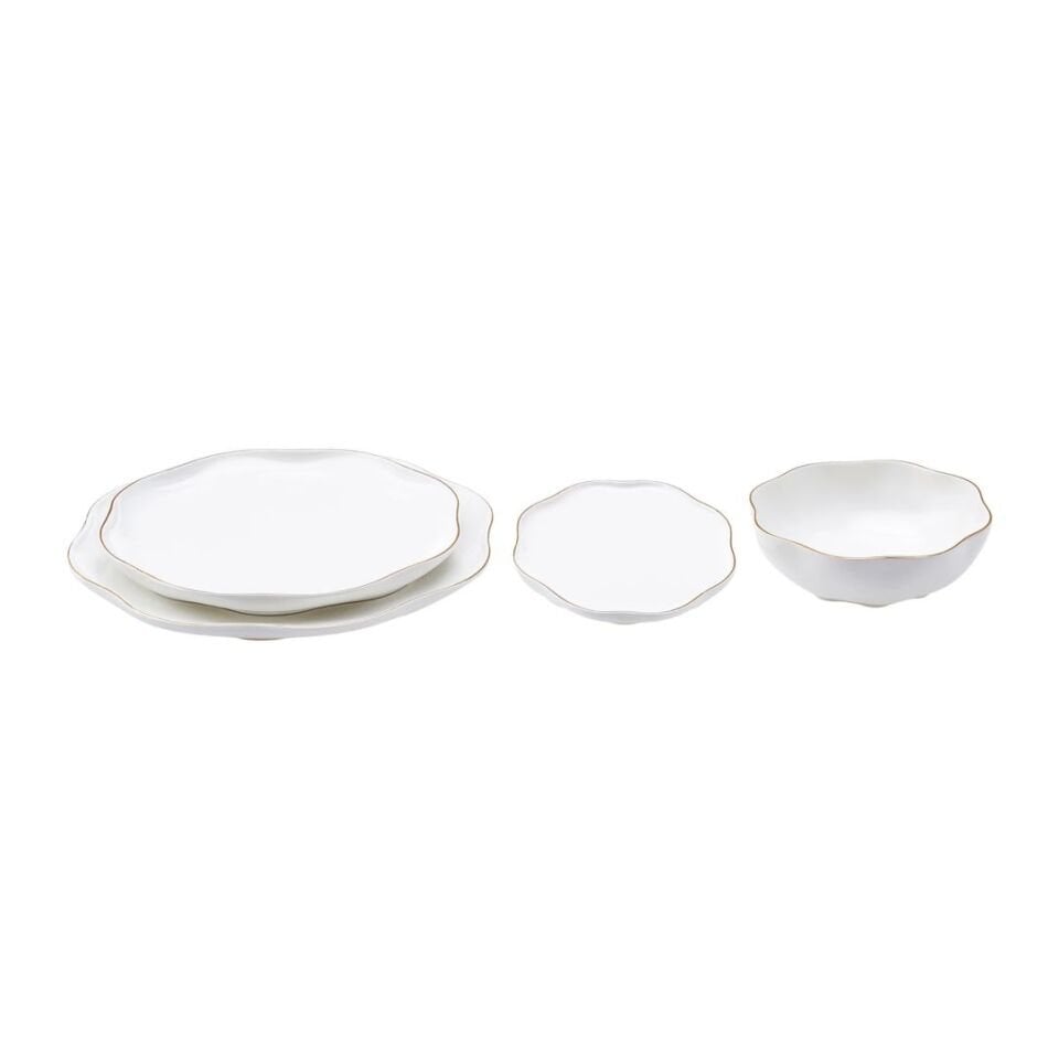 Karaca Square Bone Bridal 60 Parça 12 Kişilik Yemek Takımı