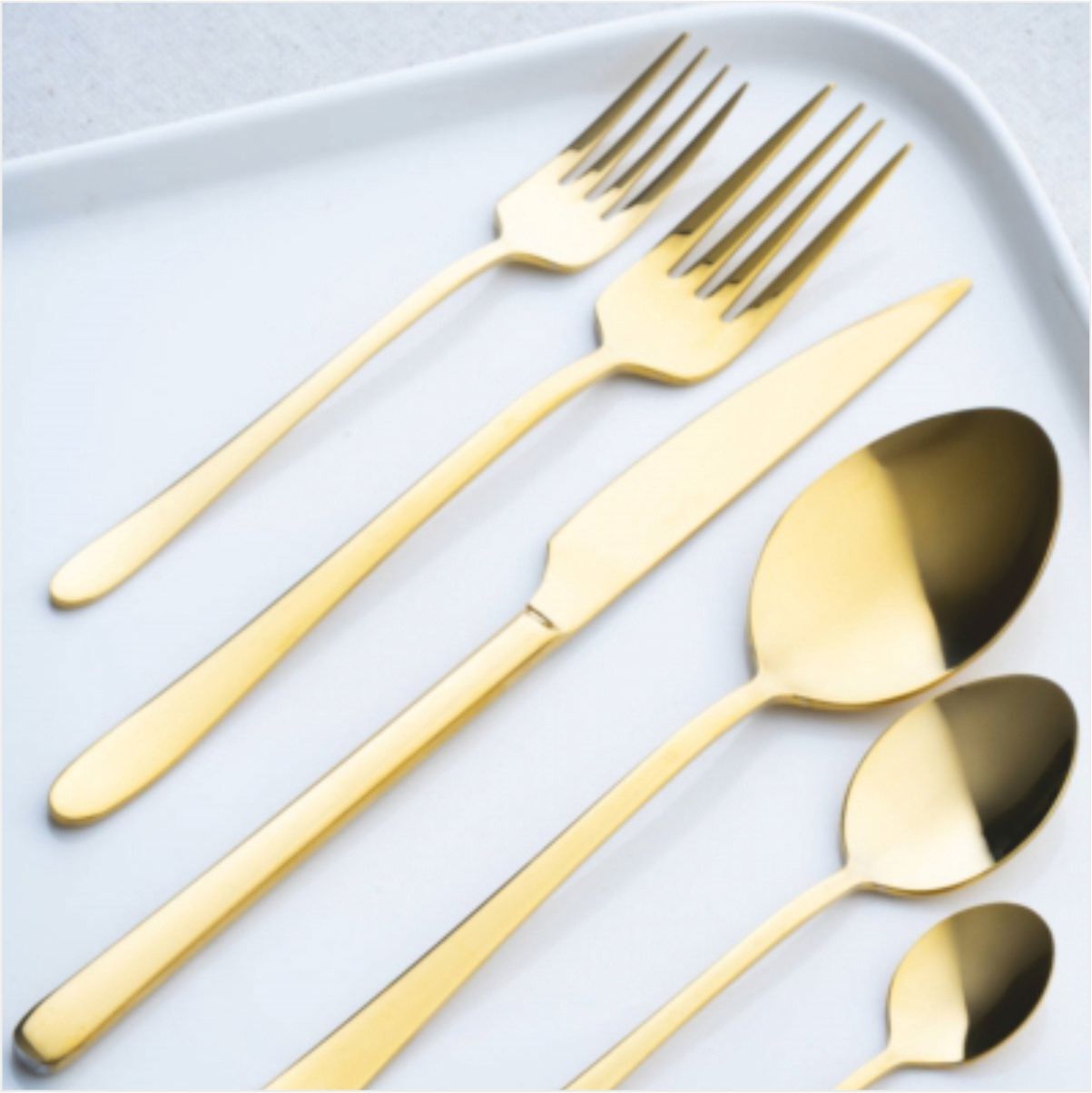 Acar Art-05006/4 Elenor 72 Parça Titanyum Gold Çatal-Kaşık-Bıçak Takımı