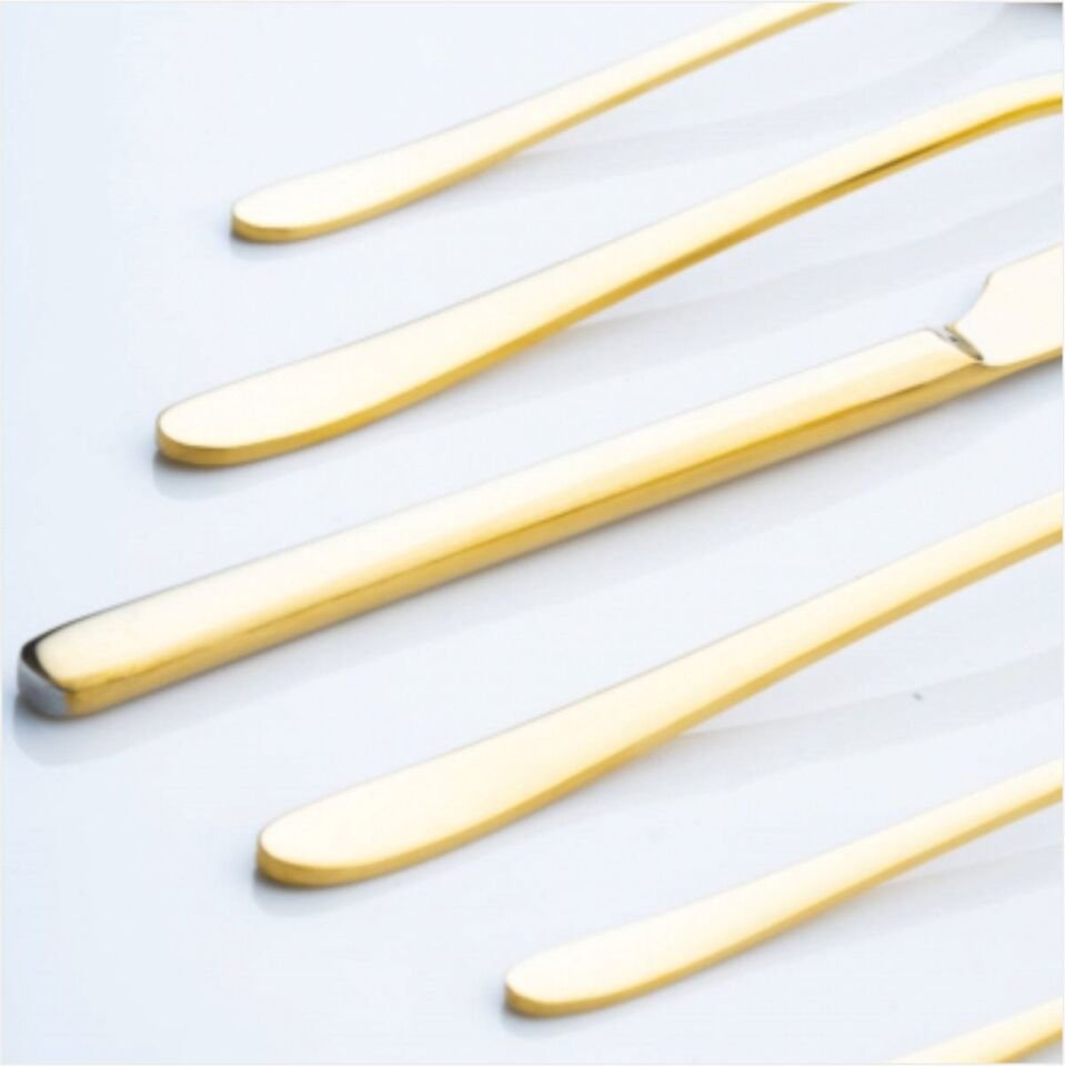 Acar Art-05006/4 Elenor 72 Parça Titanyum Gold Çatal-Kaşık-Bıçak Takımı