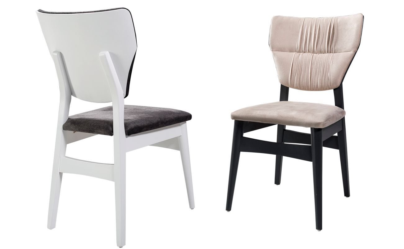 Azemo Dinamik Sandalye Düz Ayak Ahşap Beyaz Denge 091 Antrasit Grı